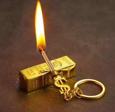 Miniatura 2 de Llavero Encendedor Recargable Oro